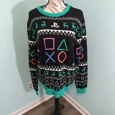 PlayStation Geeknet Holiday Ugly Christmas Sweater Large PS4 PS5 Pre-owne • $22.50