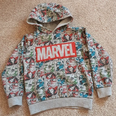 £2.80 • Buy Boys Size 5-6 Years Marvel Hoodie Sweatshirt - Motifs Of Marvel Characters
