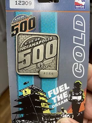 2008 Indianapolis 500 Silver Pit Badge Pin Backer And Lanyard. • $23.50