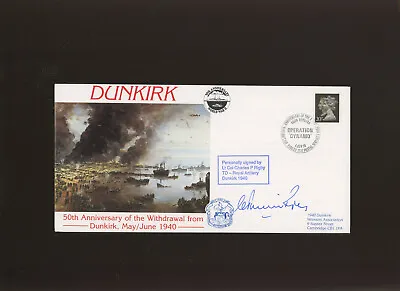 £4.99 • Buy 1990 Operation Dynamo Cover Signed Lt Col Charles P Rigby TD - Royal Artillery