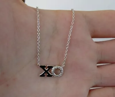 X O Necklace Pendant W/  Lab Created  Diamond Accents / 925 Sterling Silver  • $23.20