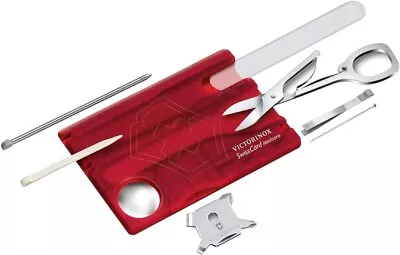 Victorinox SwissCard Nail Care - Translucent Red • $44.99
