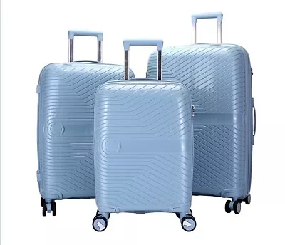 Luggage Hard Shell Cabin Suitcase 4 Wheel Travel-Trolley Lightweight Case • £59.99
