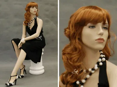 Fiberglass Female Mannequin Sitting Pose Dress Form Display #MD-9020 • $305