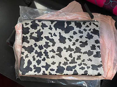 £9.50 • Buy ❤️TOPSHOP Cow Print Sheep Skin Clutch Bag.