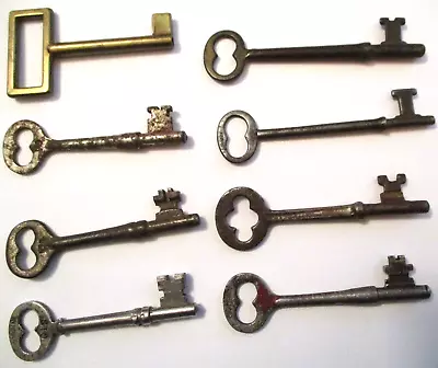 8 Antique Vintage Skeleton Keys ~ Corbin Brass + Nice Mixed Lot ~ L@@k ! • $9.99