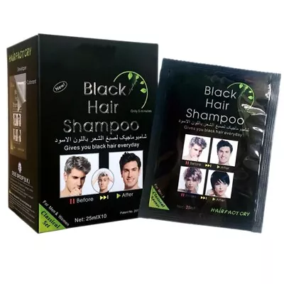 10Pcs Black Instant Hair Dye For Men Women White Become Black Last 30 Days • $9.46