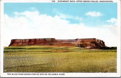 Postcard WA Steamboat Rock Upper Grand Coulee • $3.49