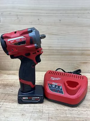 Milwaukee M12 FUEL Stubby 3/8  Impact Wrench (2554-20) 4.0Ah Battery • $198