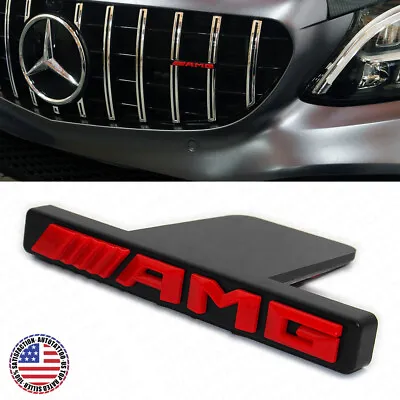 For AMG Edition Front GT Grille Nameplate Emblem Logo Badge Decorate Sport Red • $14.99