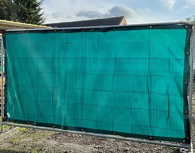 Heras Fence Covers Fence Tarpaulins Welded Eyelets Green  • £8.55