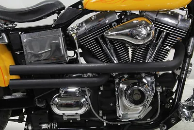 New Radii Black Shotgun Exhaust System Drag Pipe Set Black 1991-2017 Harley Dyna • $303.96