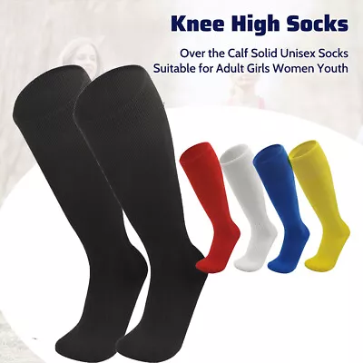 Breathable Knee High Adult Soccer Socks Outdoor Sports Football Cycling Baseball • $5.89