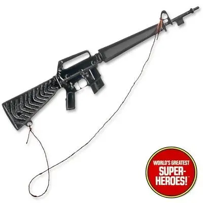 LJN Black Police M-16 Rifle Gun Custom For SWAT Rookies Emergency 8  Figure • $7.99