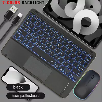 Backlit Touchpad Keyboard Mouse For Samsung Galaxy Tab S9 FE S8 S7 S6 Lite A9 A8 • $17.25
