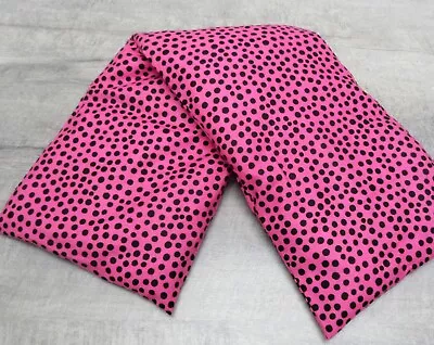 Corn Pillow Washable Cover Heating Pack Freezer Cooling Pink Black Dots 702 • $24