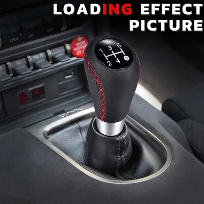 5 Speed Car Gear Stick Shift Knob Shifter Red&Black PU Leather For Most Manual • $14.06