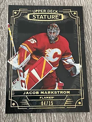 2022-23 Upper Deck Stature Black #69 Jacob Markstrom    04/15 • $7.29