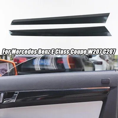 For Mercedes Benz E Class Coupe W207 C207 Carbon Pattern Door Panel Trim Strip • $65.14