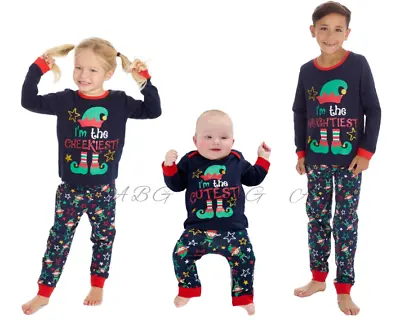 Christmas Elf Pyjamas ~ Baby Infants Kids ~ Xmas Gift Navy ~ 0 Mth - 13Yrs ~ Abg • £5.25