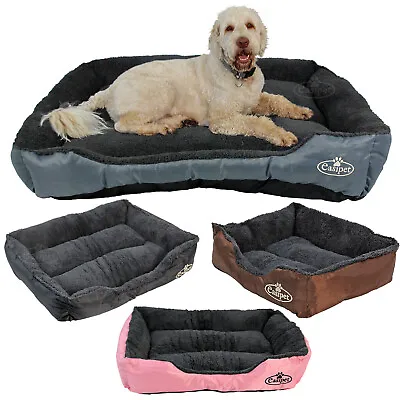Dog Bed Cat Beds Washable Soft Faux Fur Fleece Cushion Pet Puppy Basket Easipet • £15.99