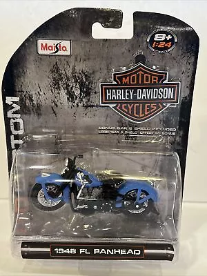 2003 Maisto 1:24 Scale Die-Cast Harley-Davidson 1948 FL Panhead Motorcycle • $10.95