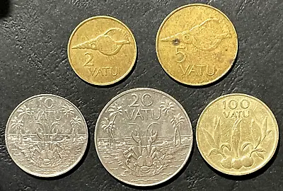 Vanuatu 1995 • 2V 5V 10V 20V 100Vatu Part-set (5) Standard Circulation Coins • $7.66