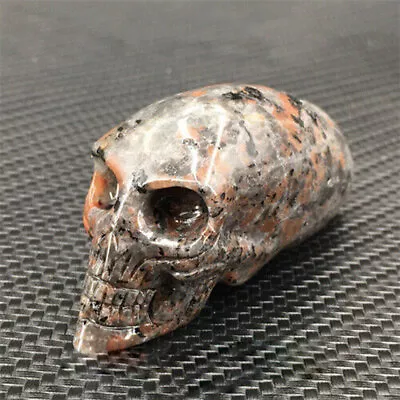 1PC Natural Yooperlite Alien Carved Quartz Crystal Skull Reiki Healing 2.2  USA • $17.98