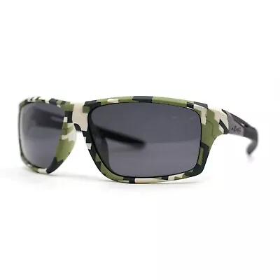 Mens Xloop Digital Camo Print Rectangle Wrap Sport Sunglasses • $14.95