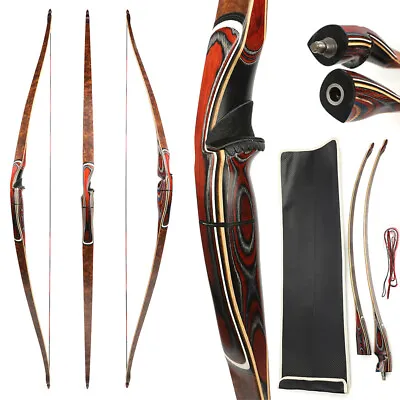 60'' Traditional Bow Longbow Takedown 20-55lbs Horsebow Archery Hunting Target • $399.89