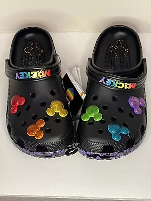 Crocs X Disney Rainbow Pride Celebration Mickey Mouse Classic Clog Men’s Size 12 • $69.95