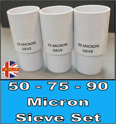 £13.99 • Buy 50 75 90 Micron Nylon Mesh Stackable Sieve Set, Strainer Home Brew Filter Food