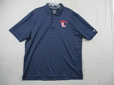 Ole Miss University Rebels Shirt XL Adult Polo Navy Short Sleeve Champion • $17.86