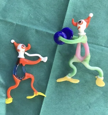 Murano Art Glass Vintage Mini Figurines ~ Clowns / Hand Crafted • £22