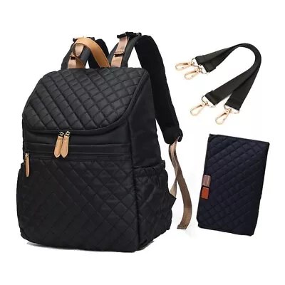 Diaper Bag Backpack Soft Multi-Function Baby Travel Bag With Changing Pad & Pac • $77.50