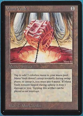 Mana Vault Beta NM Artifact Rare MAGIC THE GATHERING CARD (ID# 427600) ABUGames • $2591.49