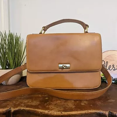 J. Crew Leather Caramel Luxury Bag • $45