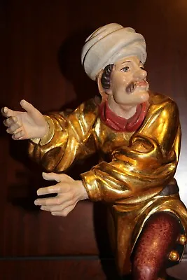 Vtg 15  Wood Hand Carved Medieval Moresca Morris Dancer Figure Statue Sculpture • $392
