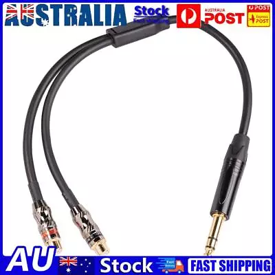 Audio Y Splitter Gold-plated Connector RCA To 1/4 Inch Adapter Cable For Studio • $12.09