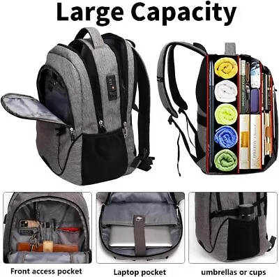 ✅ Travel Laptop 15.6 Inch Backpack (Anti-Theft)  Slim & Durable (USB Charging) • $39.99