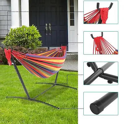 Hammock With Stand For 2 Person With Carrying Case Outdoor Patio Furniture • $49.99