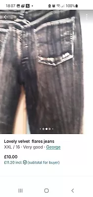 Lovely Velvet Flares Jeans • £9.25