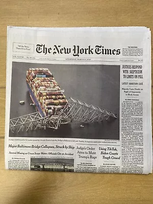 The New York Times Wednesday March 27 2024 Complete Print Newspaper • $6.50