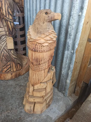 £160 • Buy Chainsaw Carving Sussex Elm Wood Eagle Great Gift Garden Decoration Sculptures 