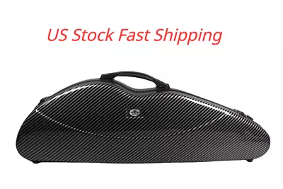 Black Violin Case 4/4 Carbon Fiber Violin Cases With Code Lock With Back Strap • $130