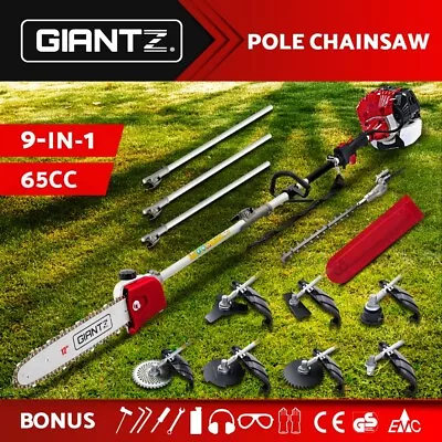 Giantz 65CC Pole Chainsaw Hedge Trimmer Brush Cutter Whipper Snipper Multi Tool • $259.95