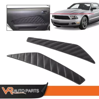 Fit For 2010-2014 Ford Mustang Left+Right Side Door Panel Inserts Pleated Black • $31.30