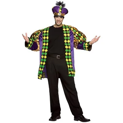 Mardi Gras Costume Adult King Fancy Dress • $57.05