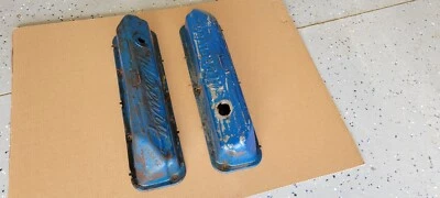 $165 • Buy 1965-67 FORD MERCURY Pent Roof Lightning Bolt Valve Covers 410 428 FE FOMOCO 