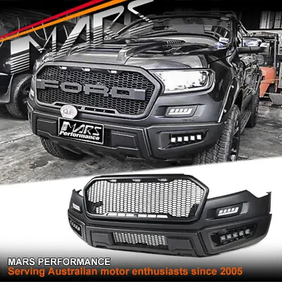 Raptor Style Bumper Bar & Grill For Ford Ranger UTE PX 15-21 & WildTrack BodyKit • $1199.99